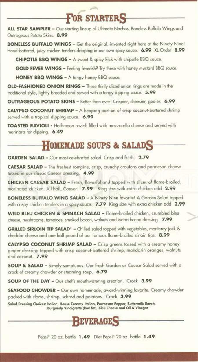 Menu page 1
