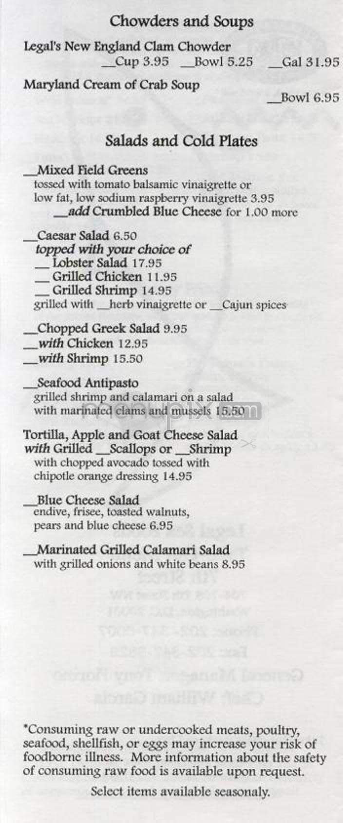 Menu page 1