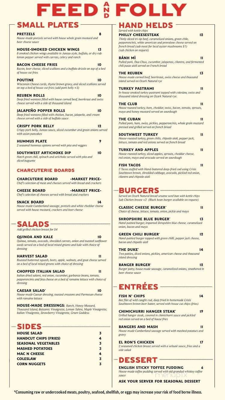 Menu page 1