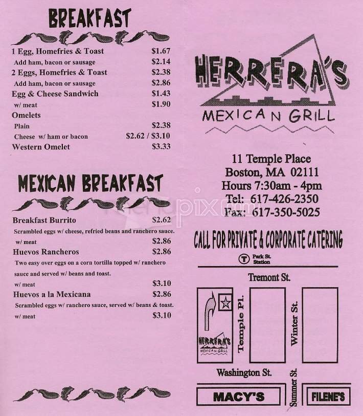 Menu page 1
