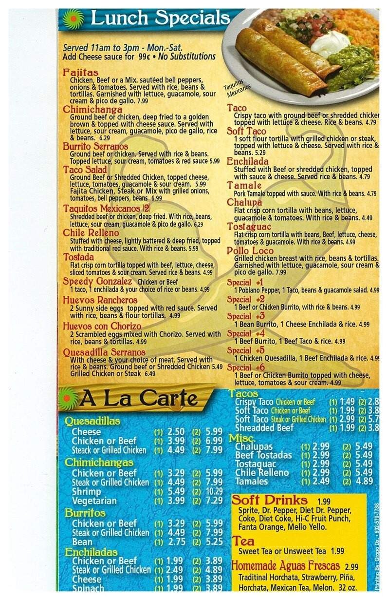 Menu page 5