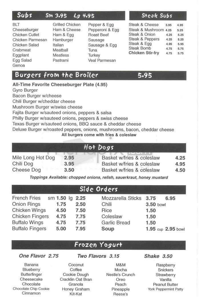 Menu page 2