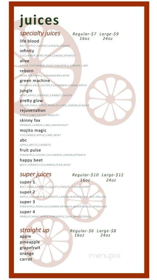 Menu page 1