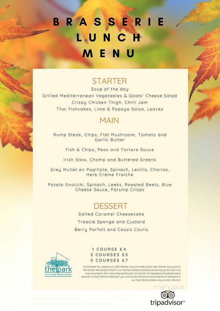 Menu page 1