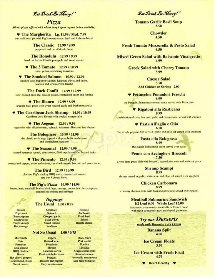 Menu page 1