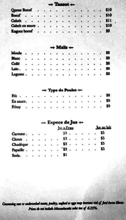 Menu page 1