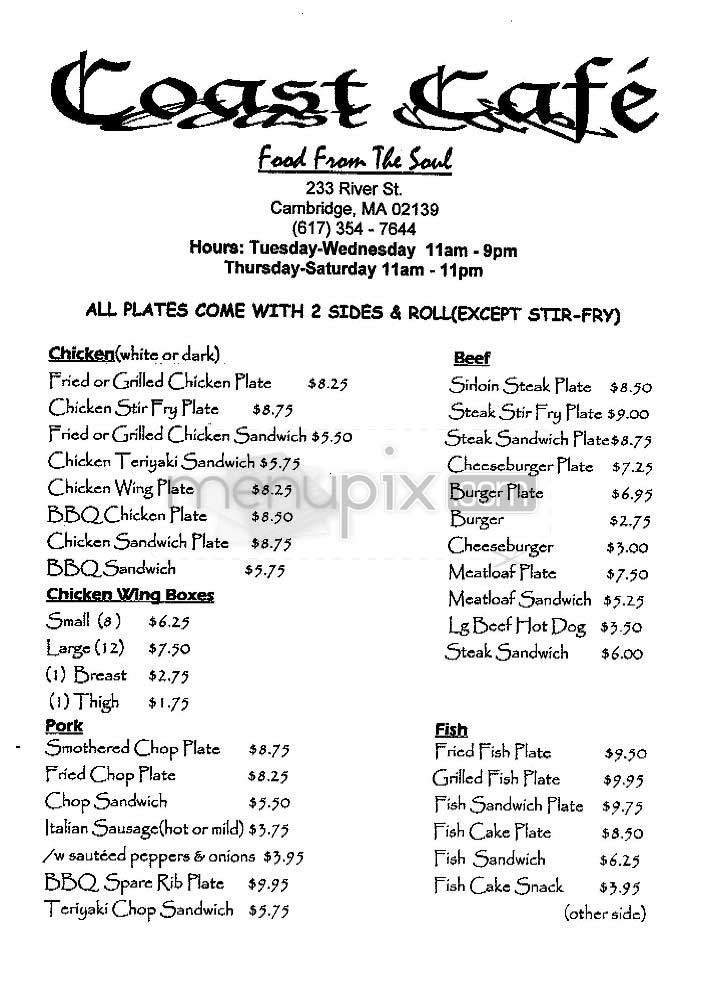 Menu page 1