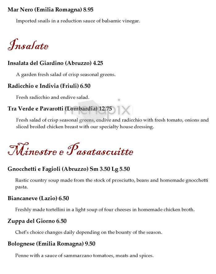 Menu page 1