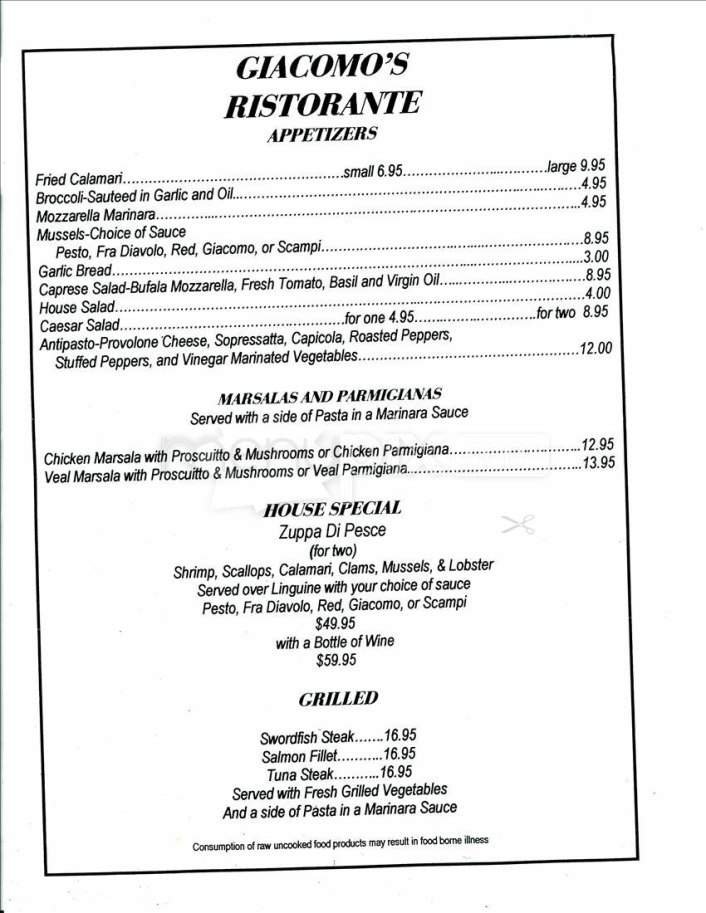 Menu page 1