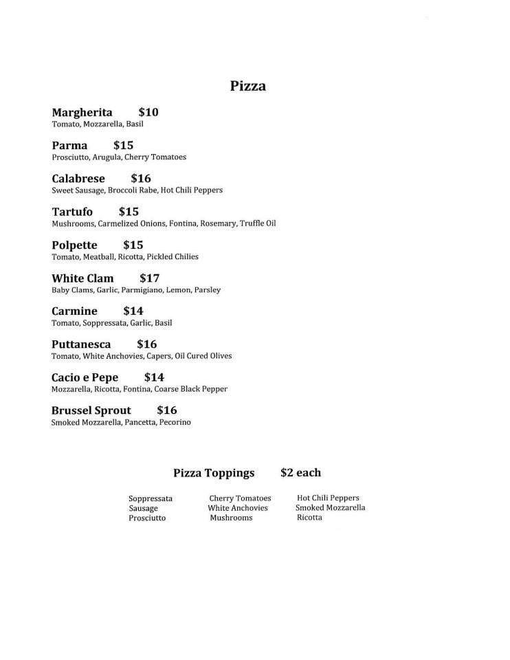 Menu page 1