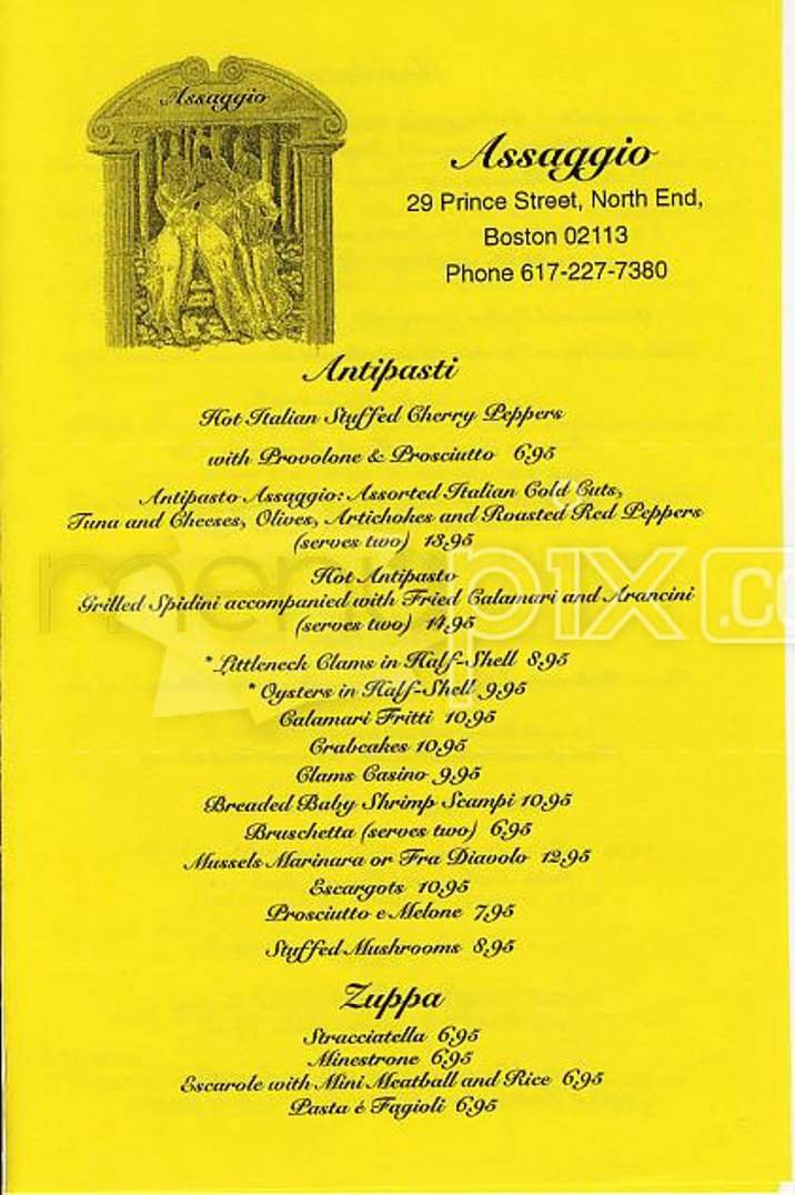 Menu page 1