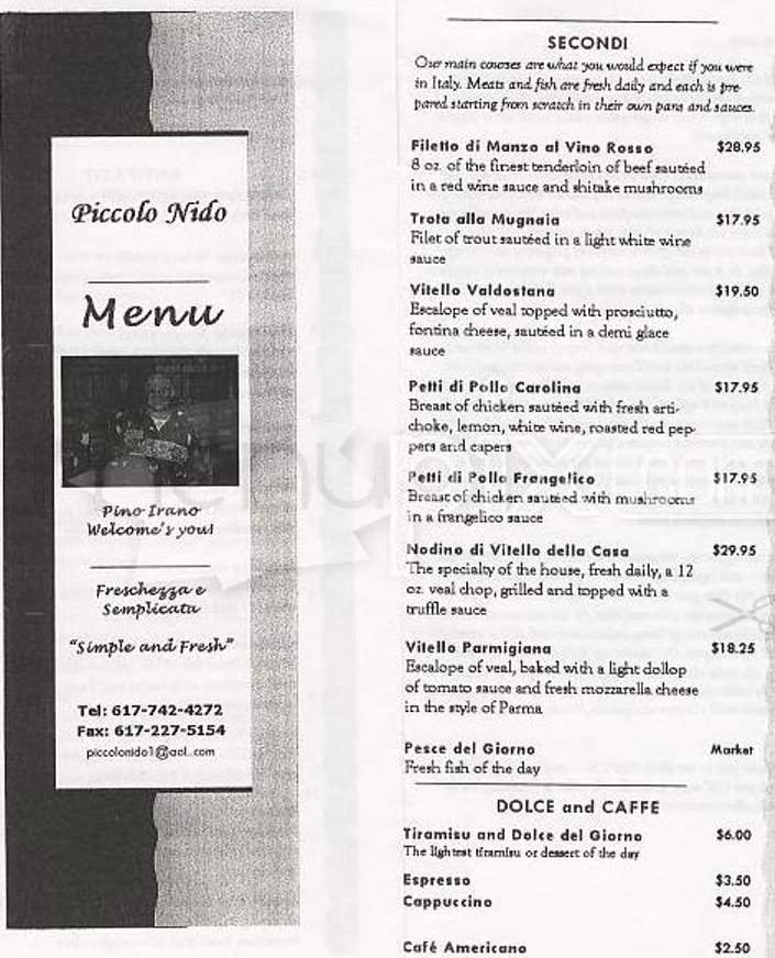Menu page 1