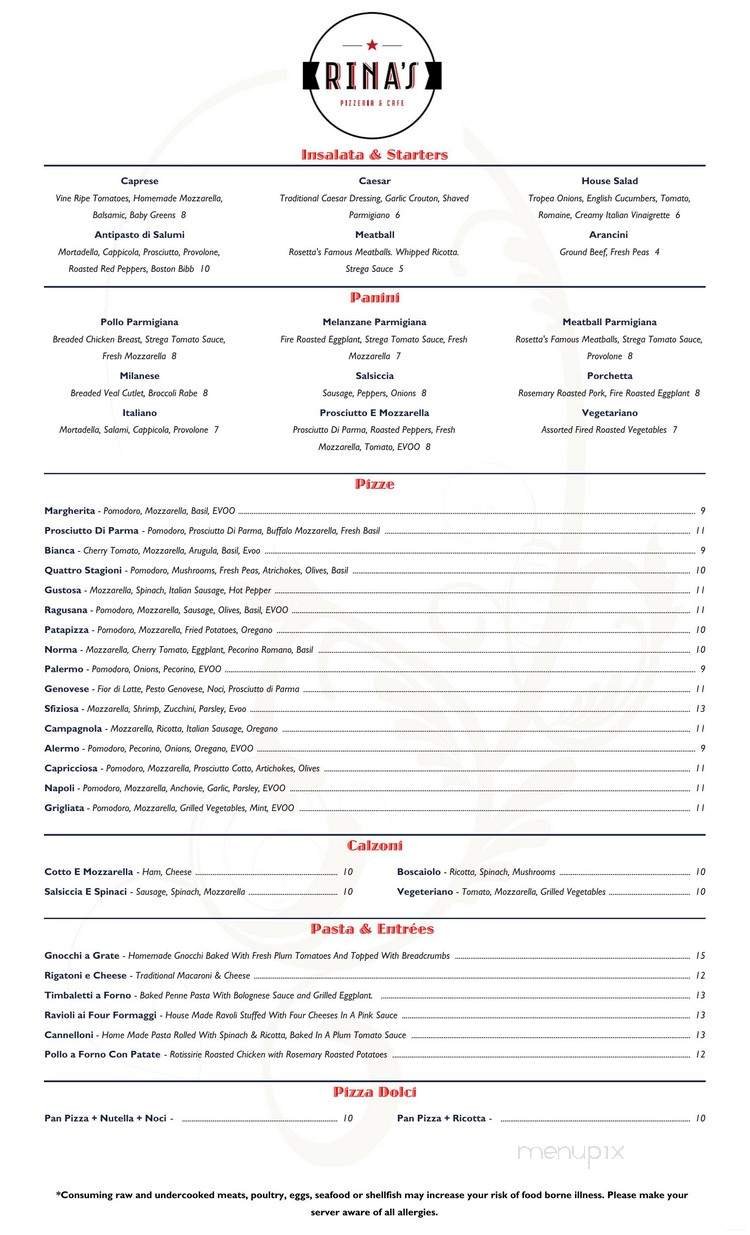 Menu page 1