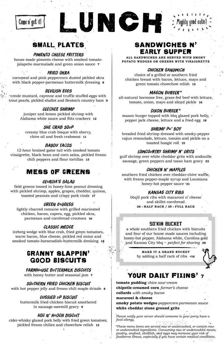 Menu page 1