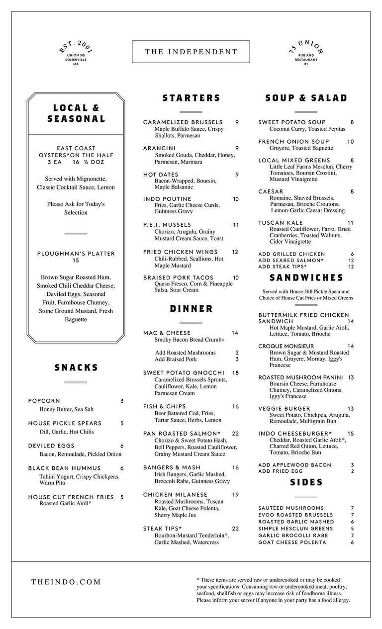 Menu page 1