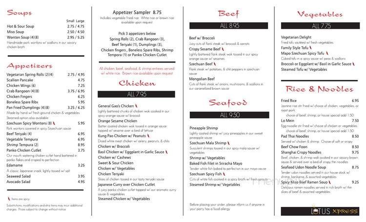 Menu page 2