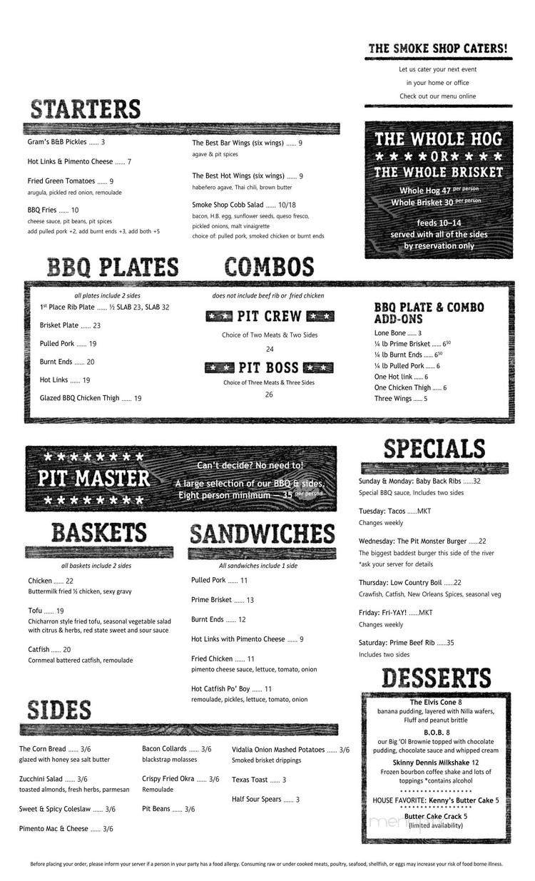 Menu page 1