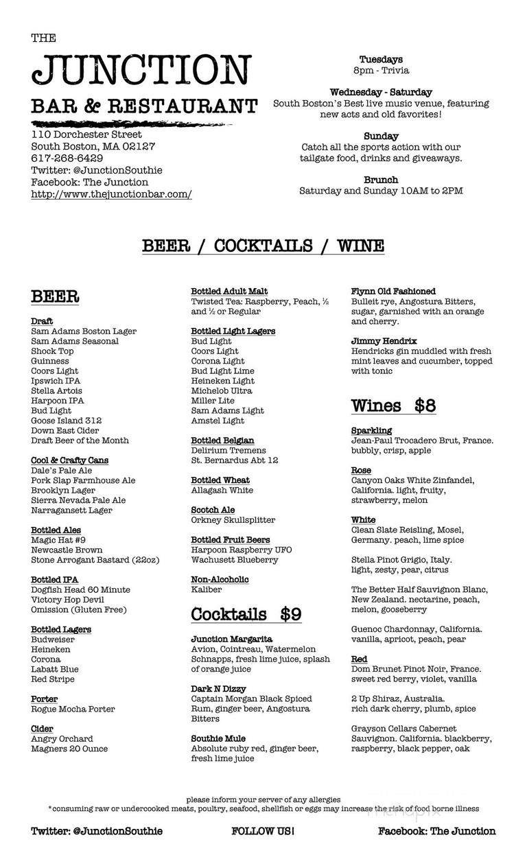Menu page 1