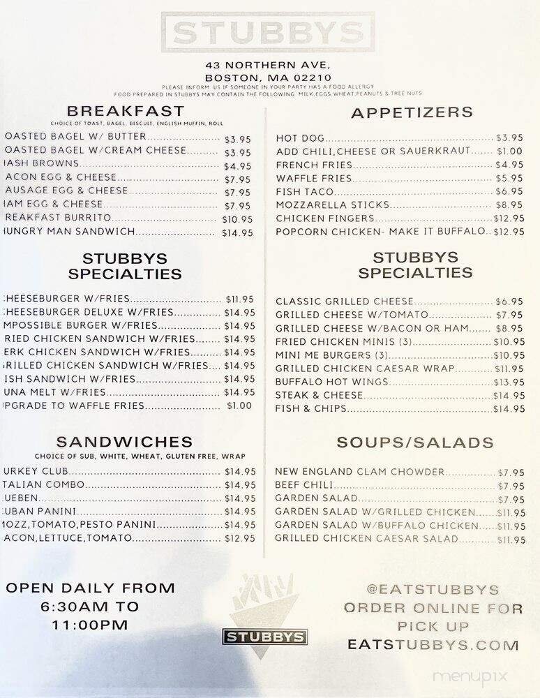 Menu page 1