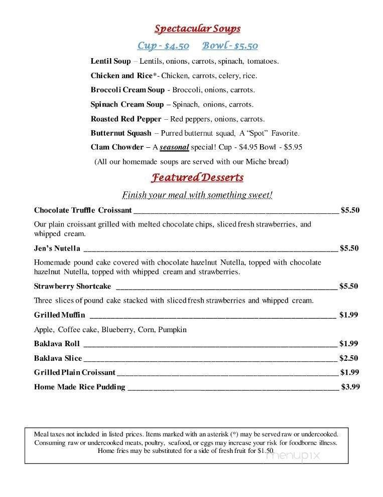 Menu page 1