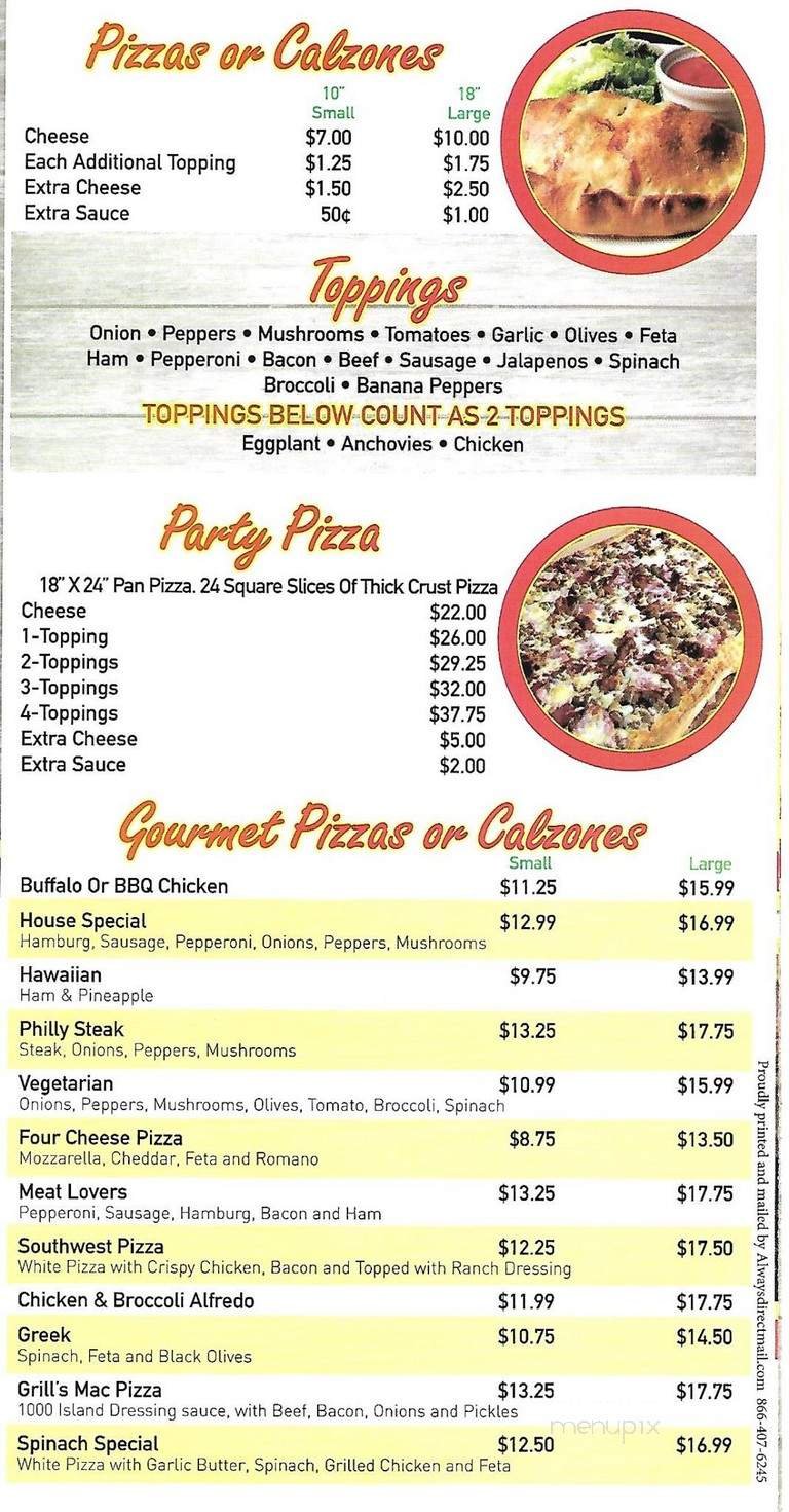 Menu page 2