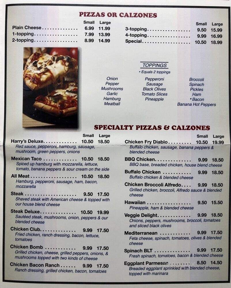 Menu page 2