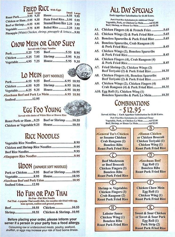 Menu page 1
