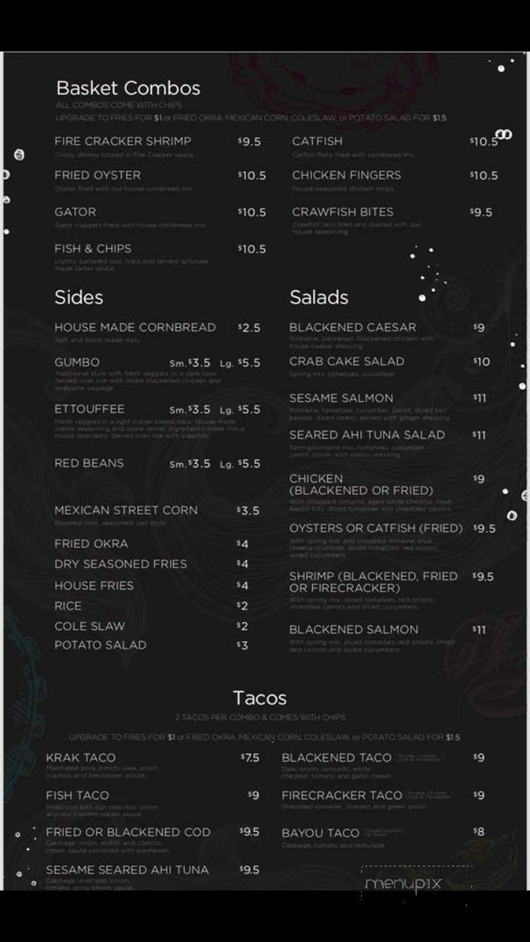 Menu page 1