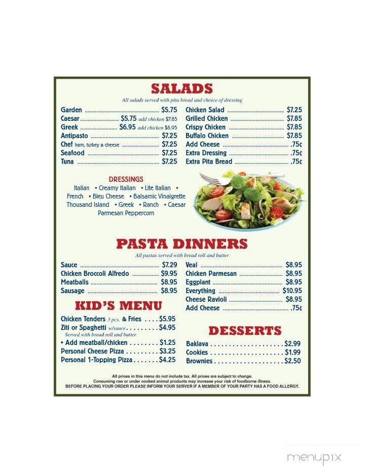 Menu page 2
