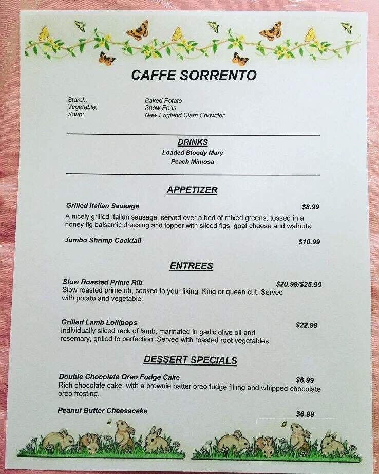 Menu page 1