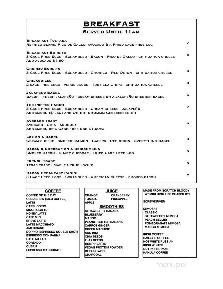 Menu page 1