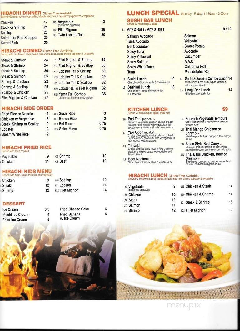 Menu page 1