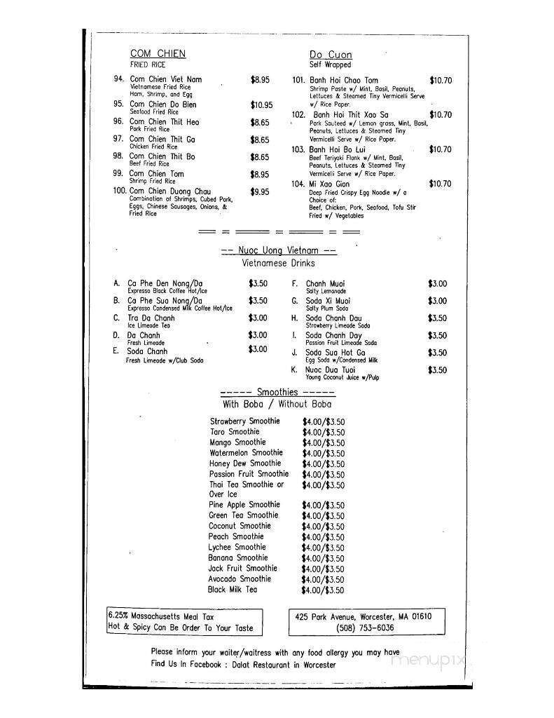 Menu page 2