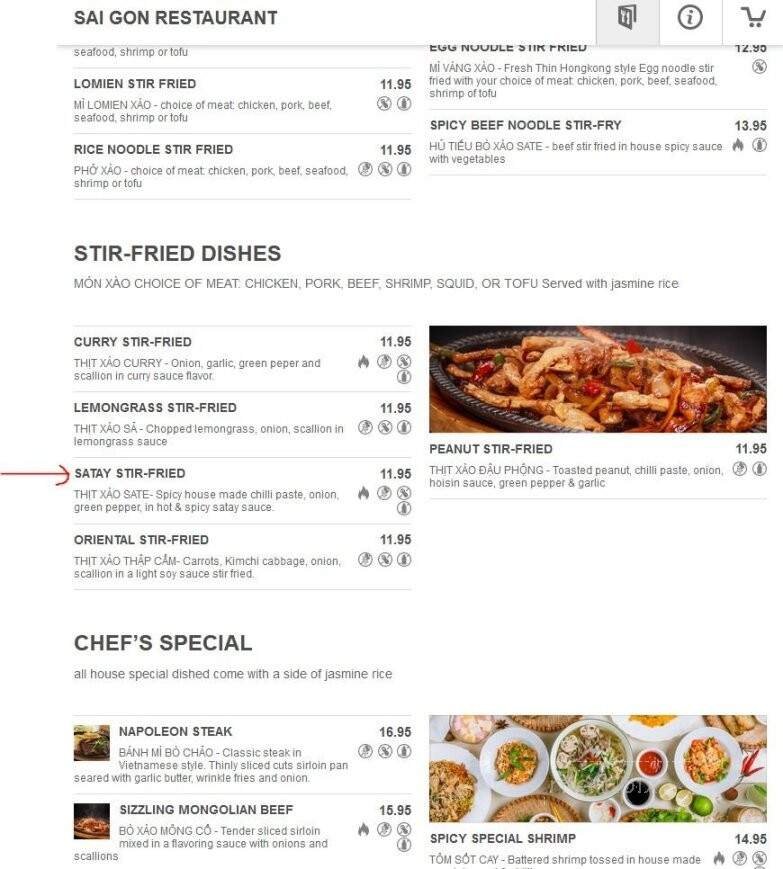 Menu page 1