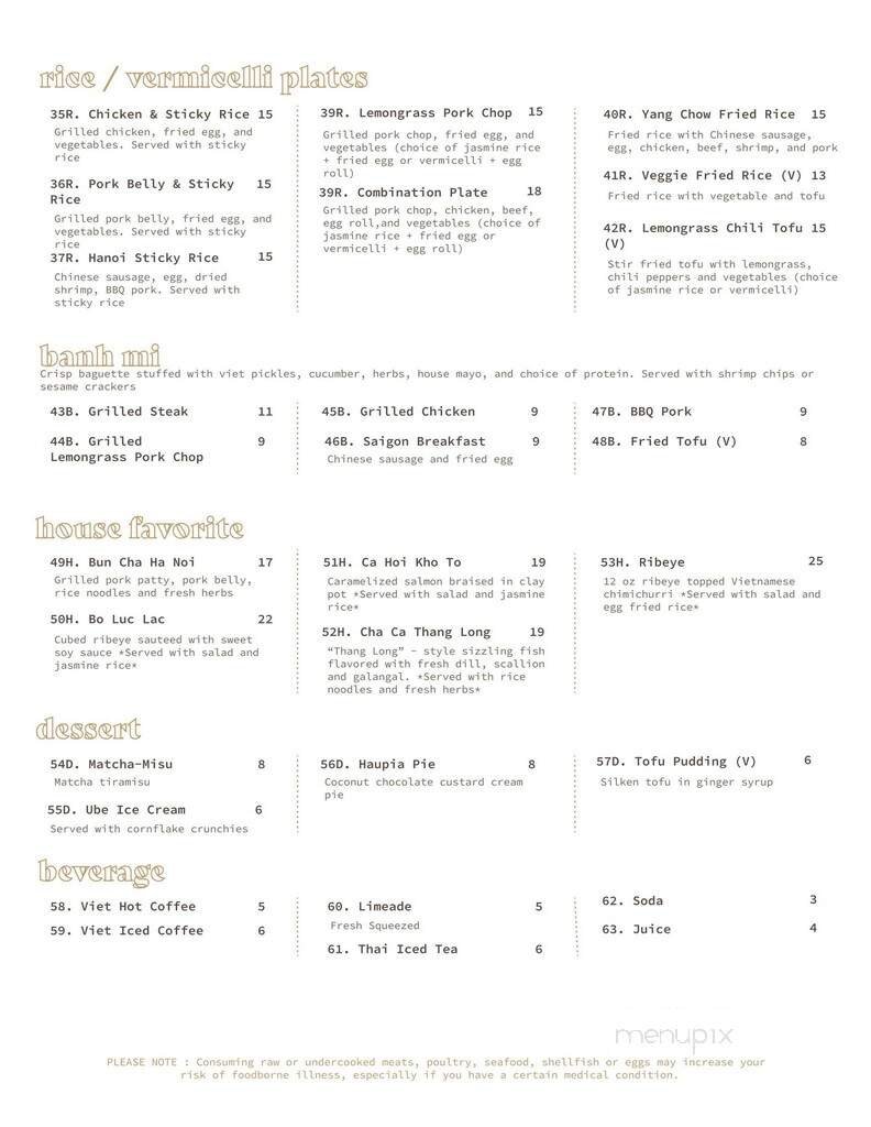 Menu page 1
