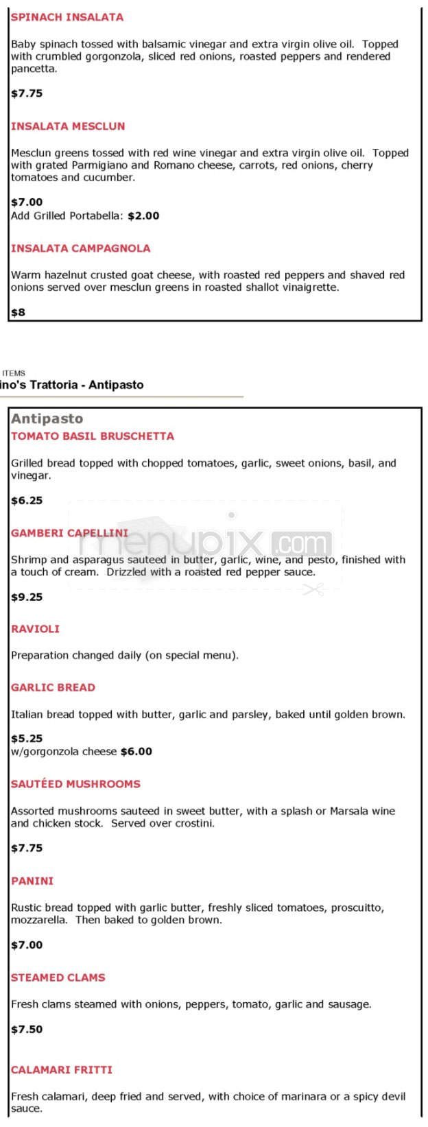 Menu page 2