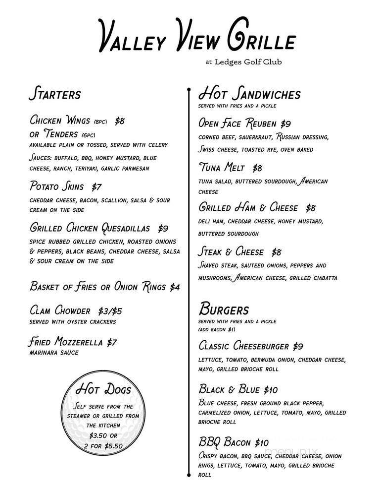 Menu page 1