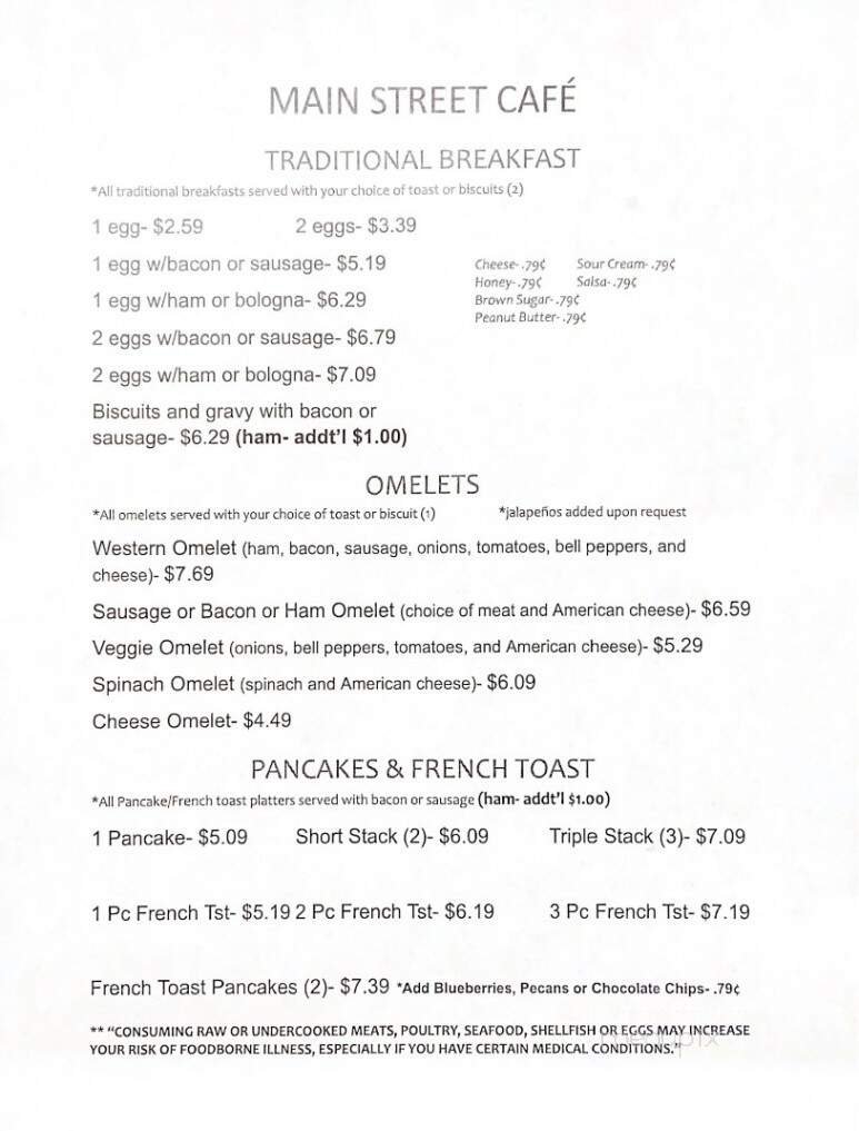 Menu page 1