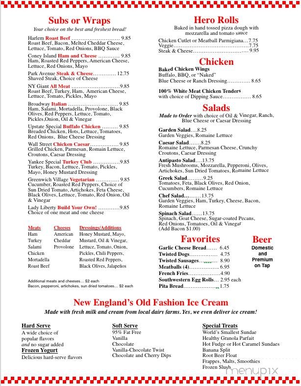 Menu page 1