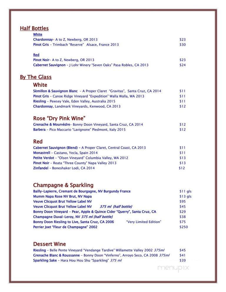 Menu page 1