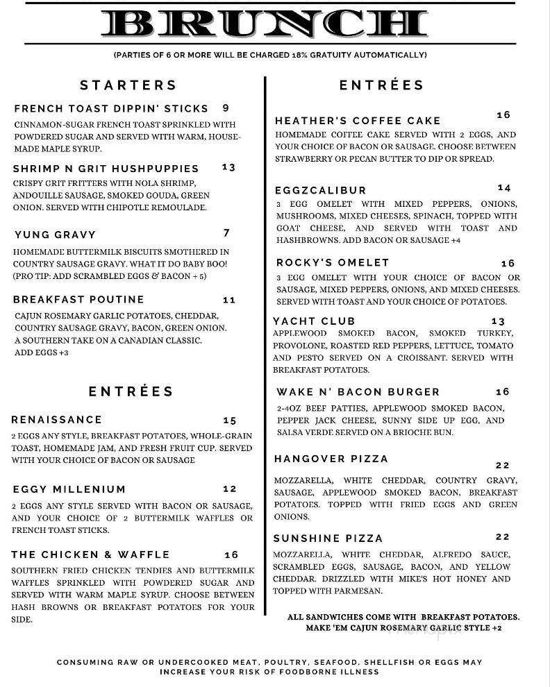 Menu page 1