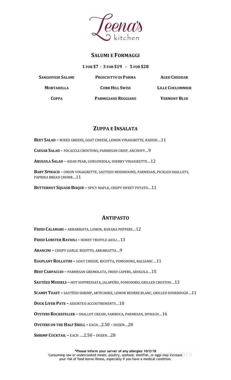 Menu page 1