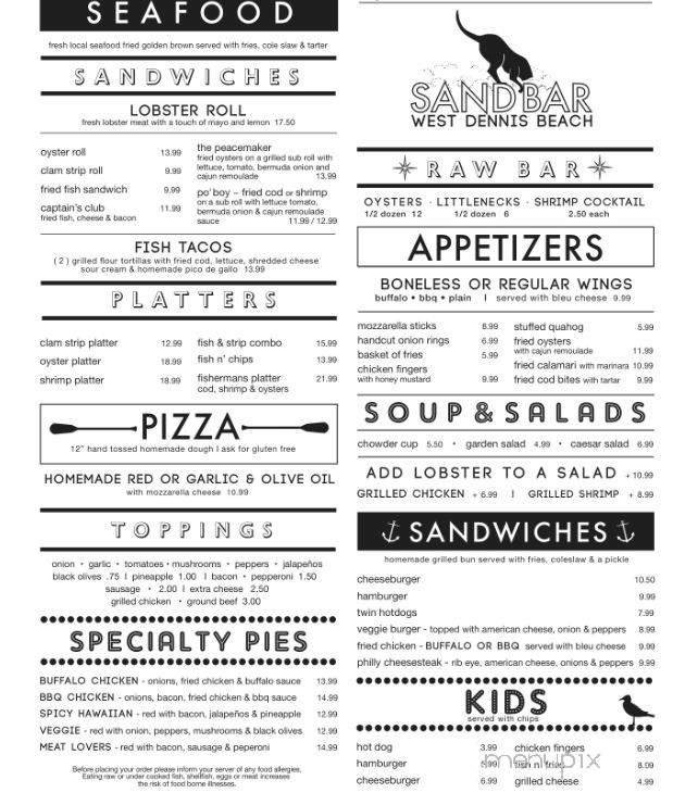 Menu page 1