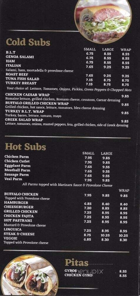 Menu page 1
