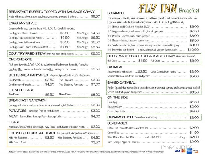 Menu page 1