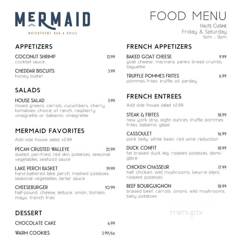 Menu page 1