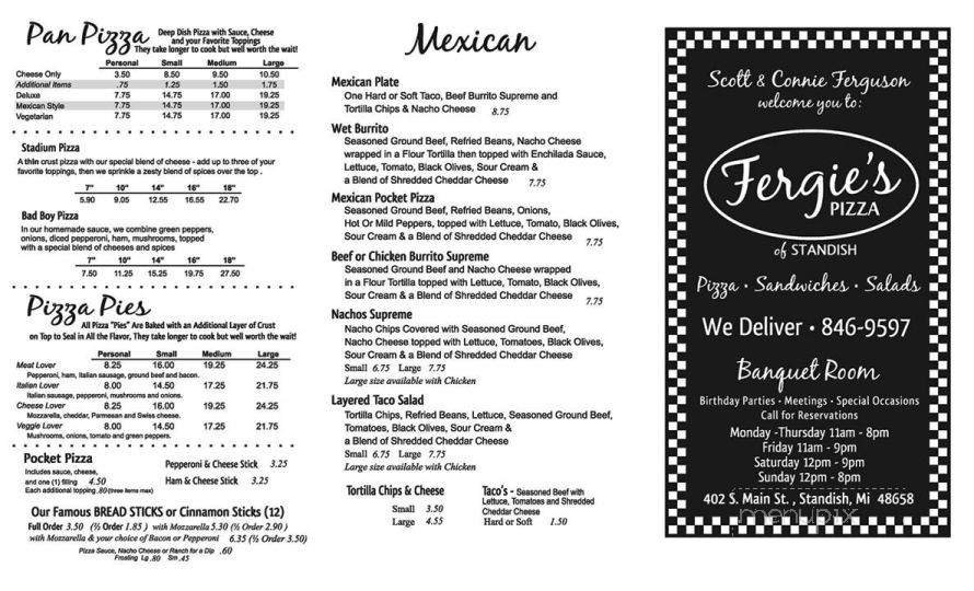 Menu page 1