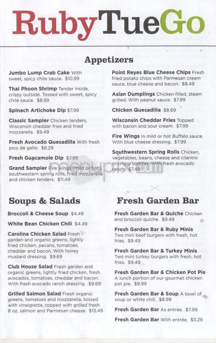 Menu page 1