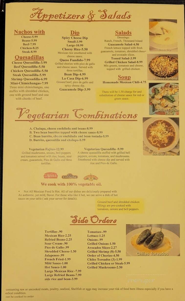 Menu page 1