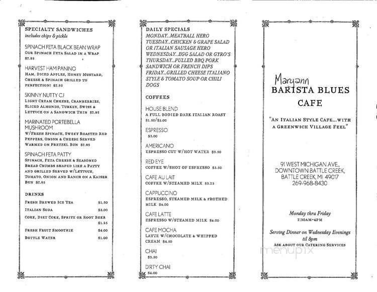 Menu page 1